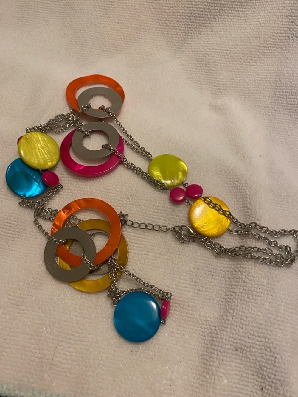 Colorful Multi-Disc  Necklace - Picture 3 of 3